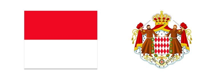 Флаг и герб Монако